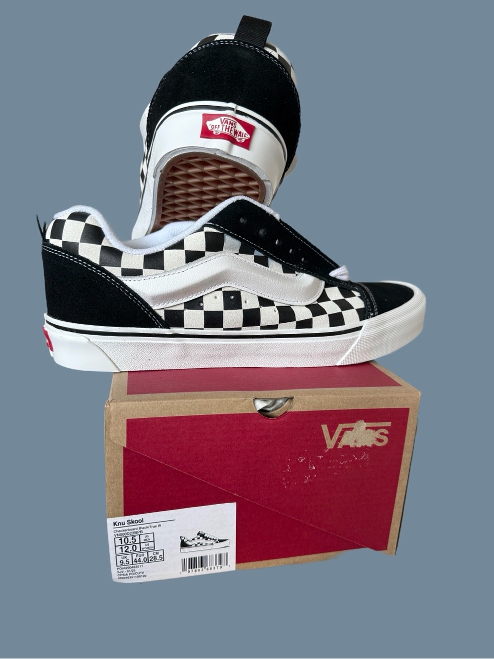 NIB Vans Knu Skool Checkerboard Shoe Mens 10.5